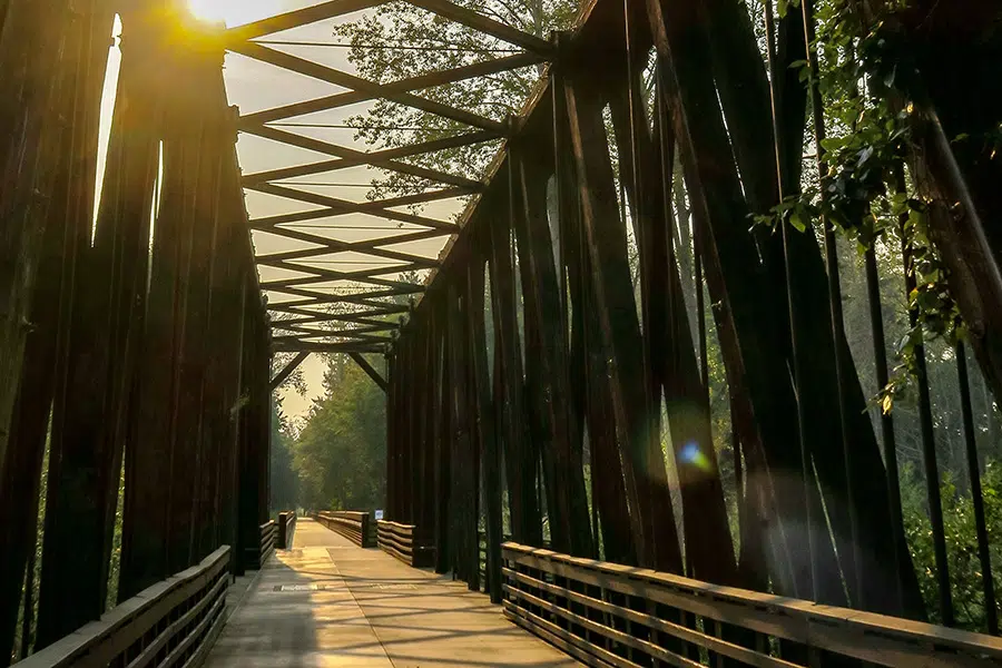 Dungeness River Bridge in Olympic Peninsula