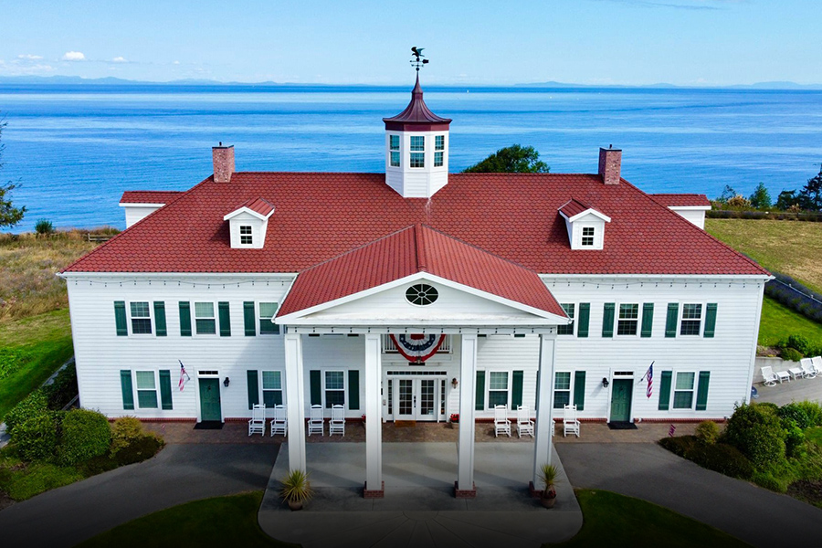 aerial view of inn